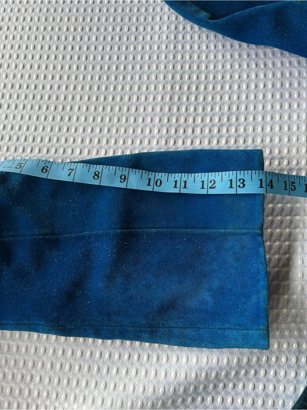 Geox Teal-Blue Suede Knee-High Block Heel Boots - Picture 14 of 16